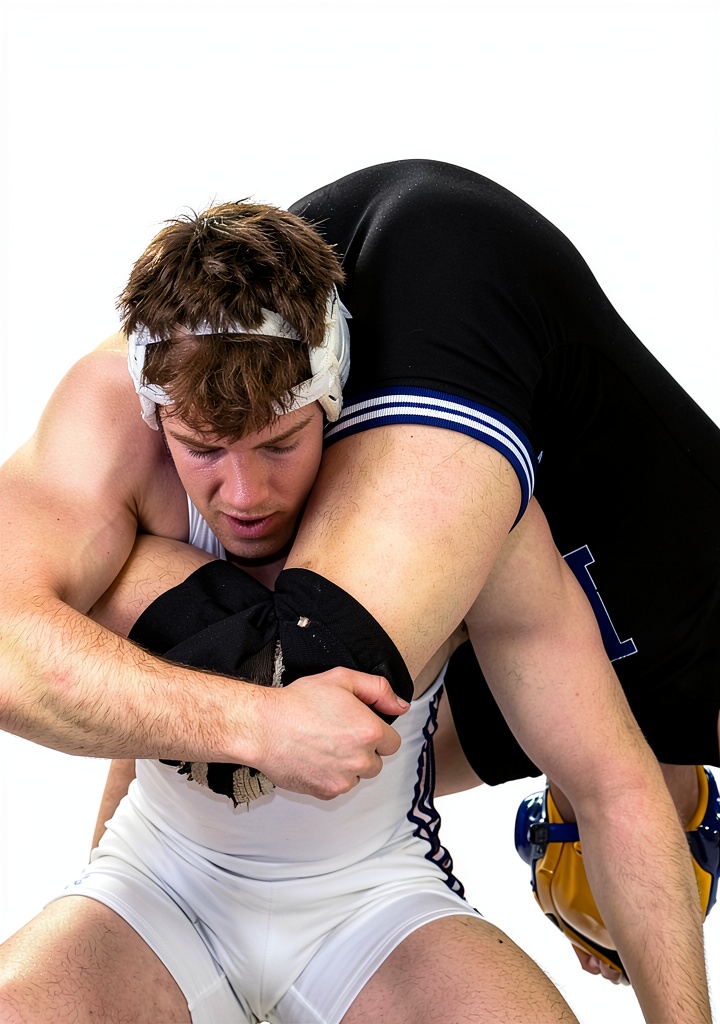Greg Strobel demonstrating a wrestling escape technique on the DVD