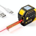 Generic Laser Distance Meter Rechargeable Yellow Survey Tool-0
