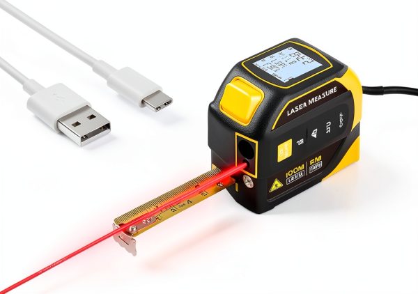 Generic Laser Distance Meter Rechargeable Yellow Survey Tool-0