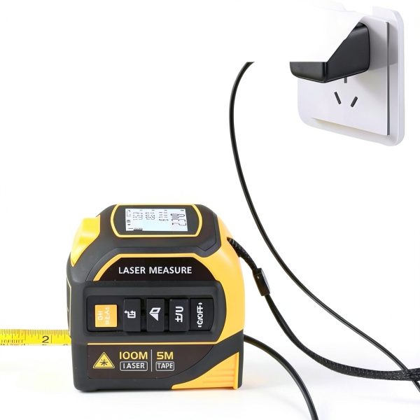 Generic Laser Distance Meter Rechargeable Yellow Survey Tool-5