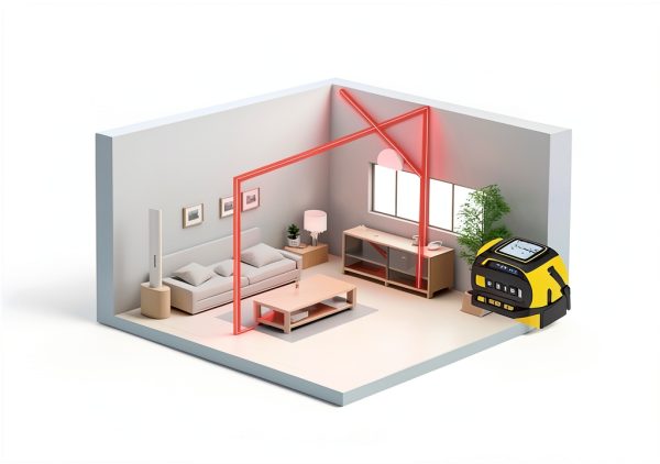 Generic Laser Distance Meter Rechargeable Yellow Survey Tool-6