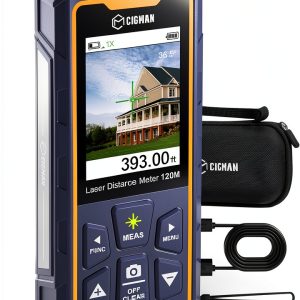 CIGMAN Green Laser Distance Meter 393ft Range 4x Zoom-0