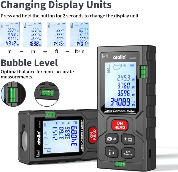 atolla Laser Measure Tool 60m Range Golf Distance Meter-5