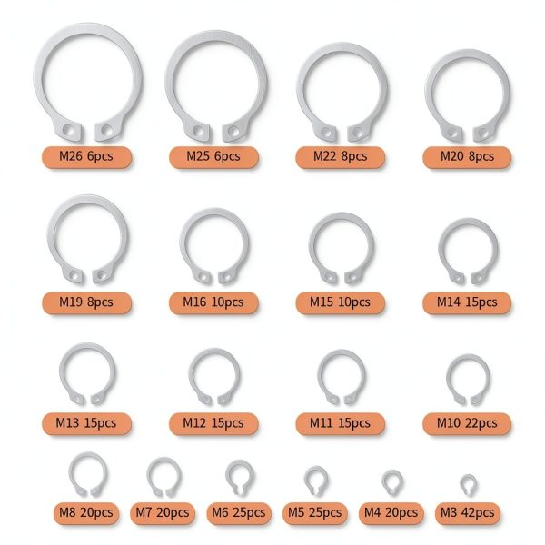 ywchoshe Stainless Steel Snap Retaining Rings Durable-1