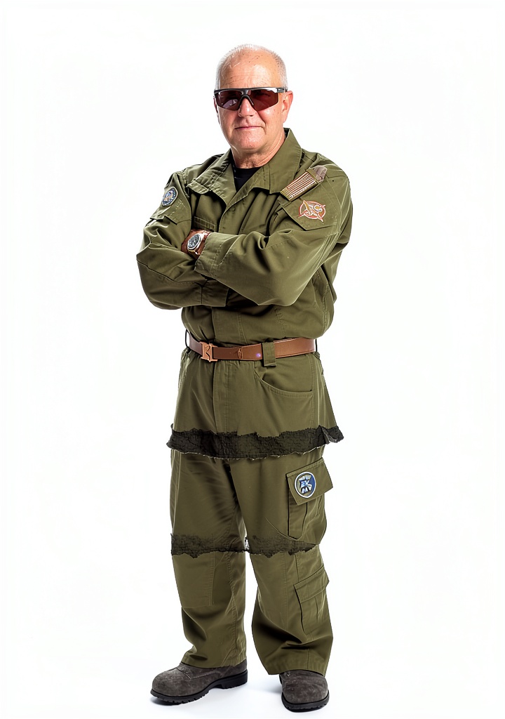 Pat Rogers demonstrating vehicle rifle deployment in training DVD