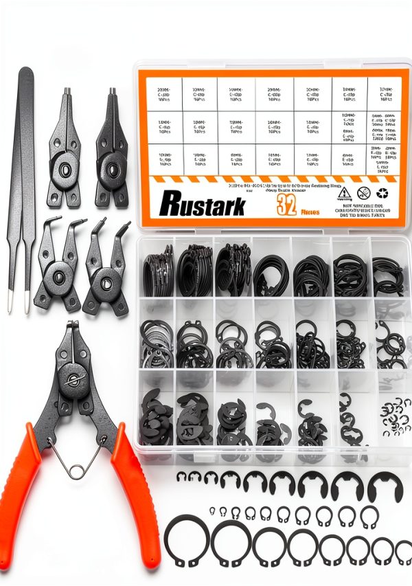 Rustark Snap Ring Assortment Kit Alloy Steel 312 Pieces-0