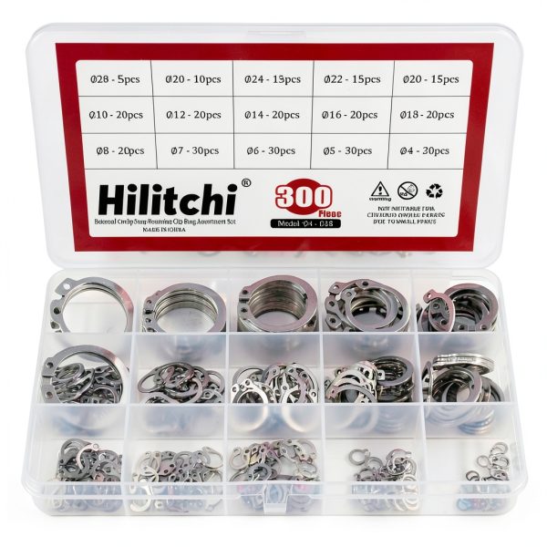 Hilitchi External Snap Retaining Rings 304 Stainless Steel-4