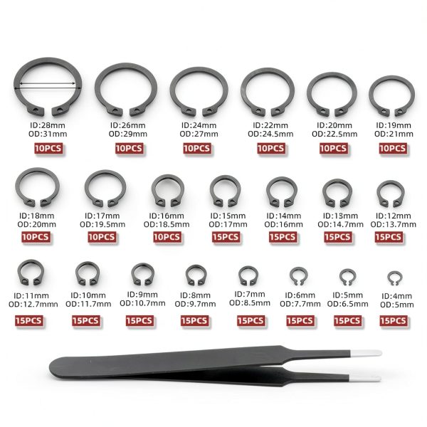 Hilitchi External Retaining Rings Manganese Steel C Clip-1