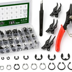Keadic C Clip E Clip Pliers Kit Stainless Steel 312Pcs-0