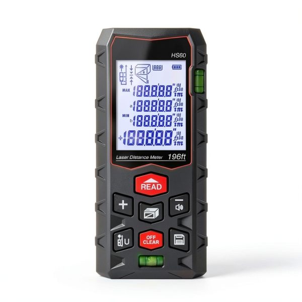 Charcity Laser Measure 196ft IP54 Waterproof Distance Meter-5