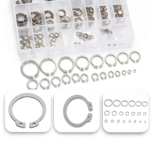 Glarks Stainless Steel C Clip Retaining Rings Assortment Set-2