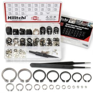Hilitchi External Retaining Rings Manganese Steel C Clip-0