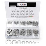 JianFeng Stainless Steel E Clip Rings 10 Size Set-0