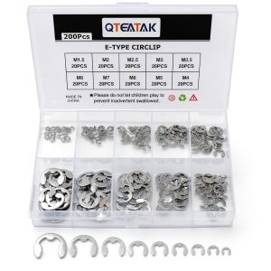 JianFeng Stainless Steel E Clip Rings 10 Size Set-0