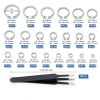 Glarks Stainless Steel C Clip Retaining Rings Assortment Set-1