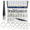 Glarks Stainless Steel C Clip Retaining Rings Assortment Set-0
