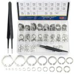 Glarks Stainless Steel C Clip Retaining Rings Assortment Set-0