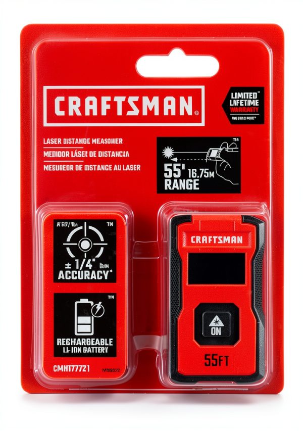 CRAFTSMAN Laser Distance Measurer 55 ft Range Rechargeable-5