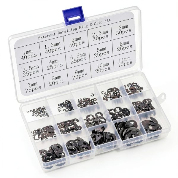 Uxcell E Clip Carbon Steel Retaining Ring Shaft Assembly-0