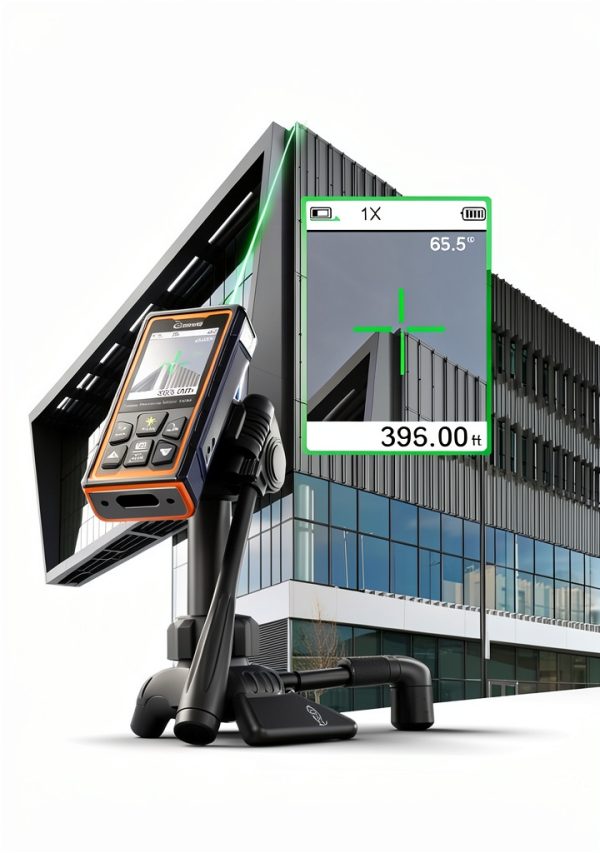 CIGMAN Green Laser Distance Meter 393ft Range 4x Zoom-1