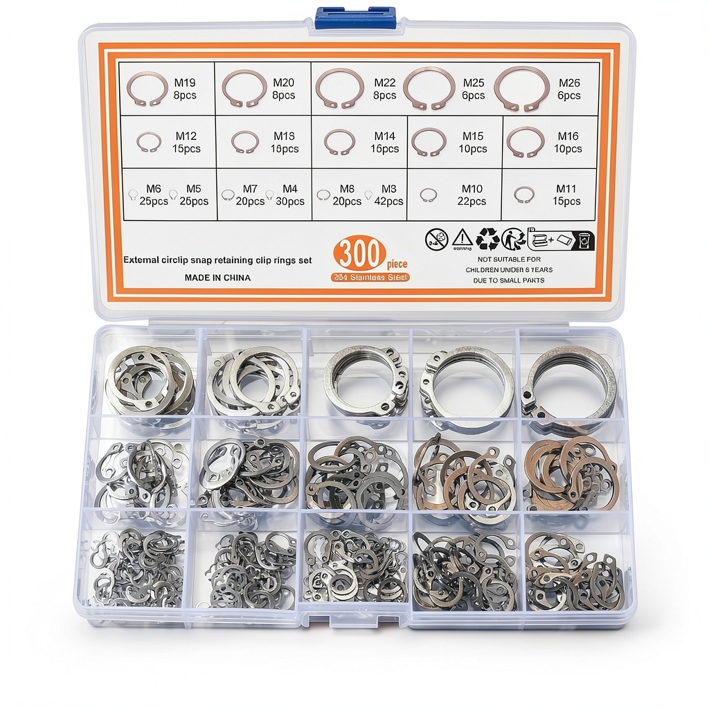 ywchoshe snap retaining rings in storage box