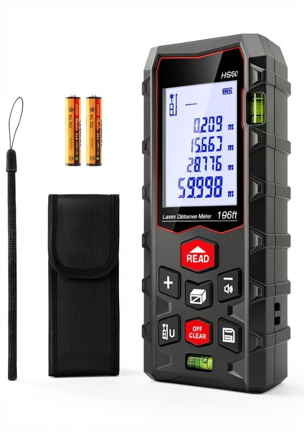Charcity Laser Measure 196ft IP54 Waterproof Distance Meter-0