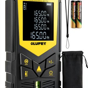 Olufey Laser Distance Meter 165ft IP54 Waterproof Black-0