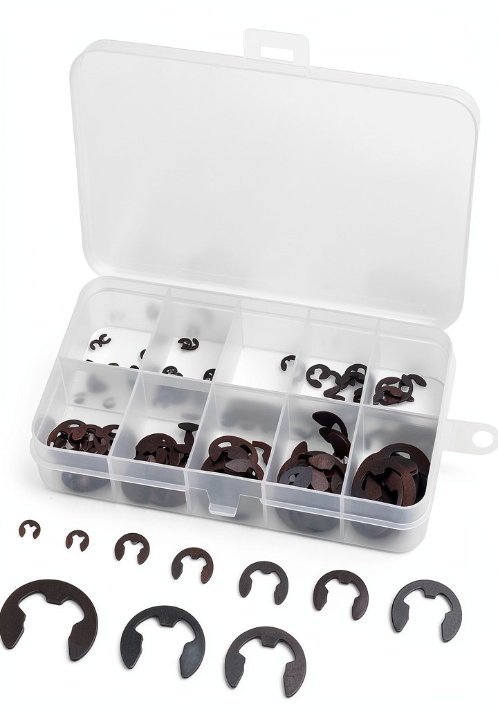 Pilarmuture E clips in storage box showing clear organization