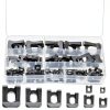 Hilitchi U Type Clips Zinc Plated Metal Assortment Kit-0