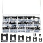 Hilitchi U Type Clips Zinc Plated Metal Assortment Kit-0