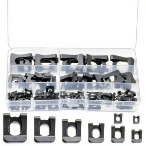 Hilitchi U Type Clips Zinc Plated Metal Assortment Kit-0