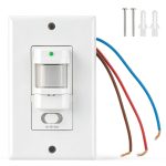 QWORK Motion Sensor Light Switch 180° Detection-0