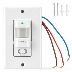 QWORK Motion Sensor Light Switch 180° Detection-0