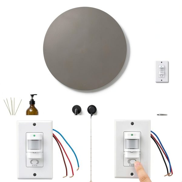 QWORK Motion Sensor Light Switch 180° Detection-5
