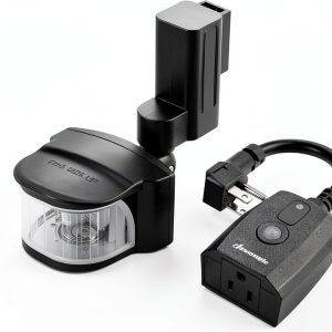 Wireless Motion Sensor Switch DEWENWILS HMSR11S Black Outlet Combo-0