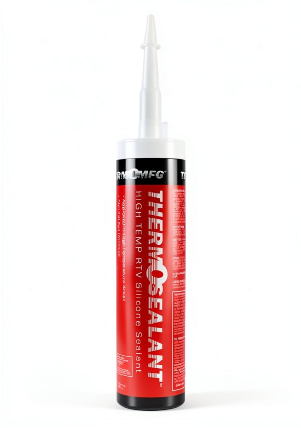 Red High Temp RTV Silicone Sealant Thermo - Non-Sag -80°F–500°F 3-Tube-0