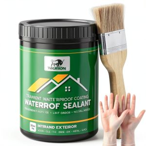 Clear Waterproof Sealant – Water-Based Transparent Waterproof Coating Acrylic Paste for Leakage for Roofs, Walls, Windows, Bathroom, Wood, Concrete, Tile, Metal, Indoor & Outdoor, Non-Toxic, 35oz, 1KG-0