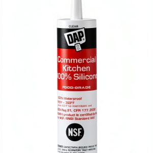 Silicone Sealant DAP Commercial Kitchen 100 Percent Clear 9.8 Oz Tube-0